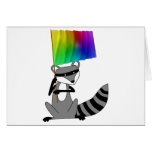 Raccoon with a Flag Cards