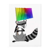 Raccoon with a Flag postcards by wesleyowns Raccoon with a Flag postcards
