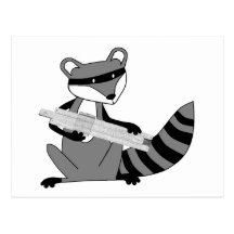 Raccoon with a Slide Rule Postcards
