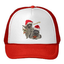 Raccoons Christmas Trucker Hats