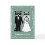 Raccoons Happily Ever After Congratulations Greeting Cards