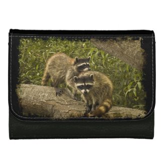 Raccoons in Grunge Wallet