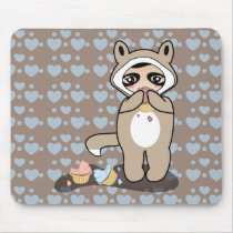Raccoons love cupcakes too! mousepads