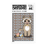 Raccoons love cupcakes too! postage