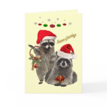 Raccoons season greetings cards