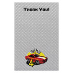 Race Car 4th Birthday Stationery
