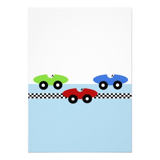 Race Car Baby Shower Announcement