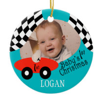 Race Car Baby's 1st Christmas ornaments
