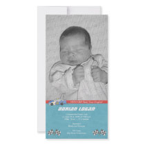 Race Car Birth Announcement photo cards