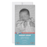 Race Car Birth Announcement Custom Photo Card