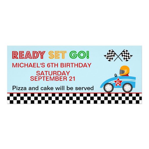 Race Car birthday invitation customizable