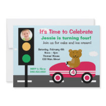 Race Car Birthday Party Invitation