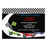 Race Car  Birthday Party Invitations