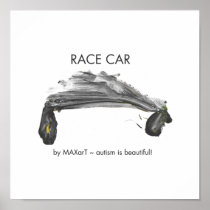 Race Car by MAXarT Posters