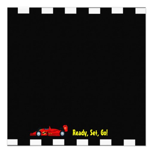 Race Car Custom Invitations