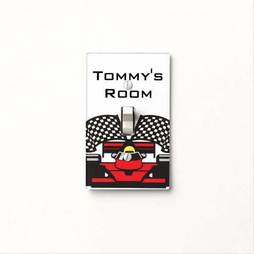 Race Car Design Light Switch Cover Zazzle