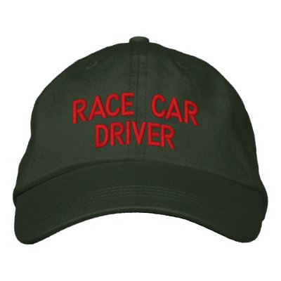 race car driver baseball cap by dogiron