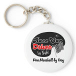 Race Car Driver by Night Fire Marshall by Day Keychain