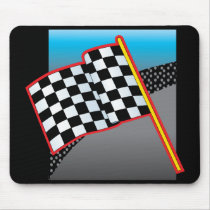 Race Car Flag mousepads