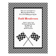 Race Car Party Invitation