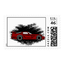 Race Car Postage Stamps