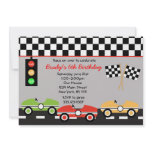Race Car Racecar Brithday Boys Birthday Invitation