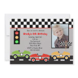 Race Car Racecar Brithday Boys Birthday Invitation