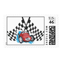 Race car stamp