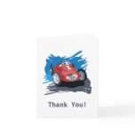 Race Car Thank You Card