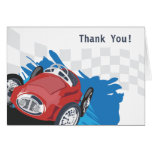 Race Car Thank You Card