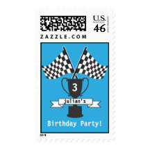 Race Car Trophy Stamp