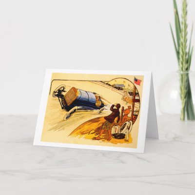 Vintage Auto Racing on Race Car   Vintage Motor Car Poster Greeting Card From Zazzle Com
