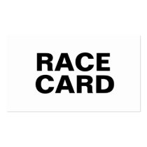Race Card Business Card Templates