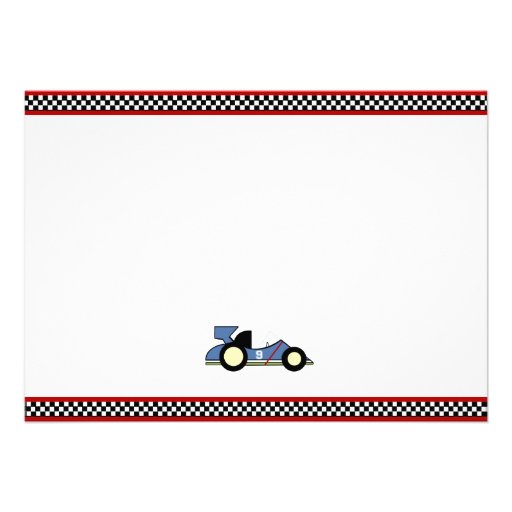 Race Cars Baby Shower/BirthdayInvitations