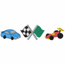 Race Cars/ Race Flags embroidered shirts by ZazzleEmbroidery Race Cars/ Race Flags embroidered shirts