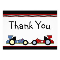 Race Cars Thank You Cards invitations
