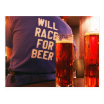 Race for Beer Postcard postcards