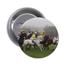 Race Horse Field Round Button