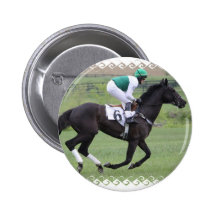 Race Horse Galloping Button