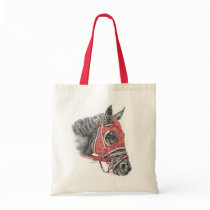 Race Horse Red Silks Affordable Economy Tote Bag