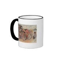Race to the line - Vintage Cycle Race gift Coffee Mug