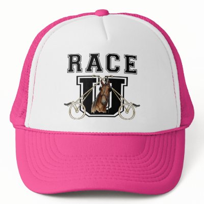 Race U Trucker Hat by harnesshorse