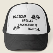 RACECAR SPELLED BACKWARDS HAT by babycore RACECAR SPELLED BACKWARDS HAT
