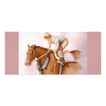 RaceHorse WaterColor Rack Card Template