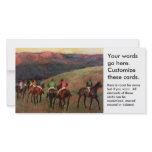 Racehorses in a Landscape jockeys horse art Degas Photo Greeting Card