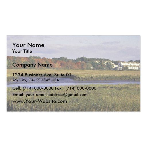 Rachel Carson National Wildlife Refuge, Maine Business Card Template (front side)