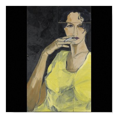 Rachel Smoking - Canvas Print by twelveostudio