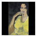 Rachel Smoking - Canvas Print