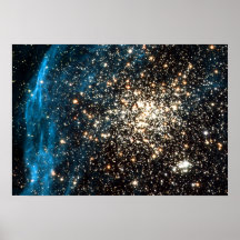 Racimo doble notable de las imágenes de Hubble Poster