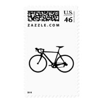 racing bike - racer bicycle postage stamp